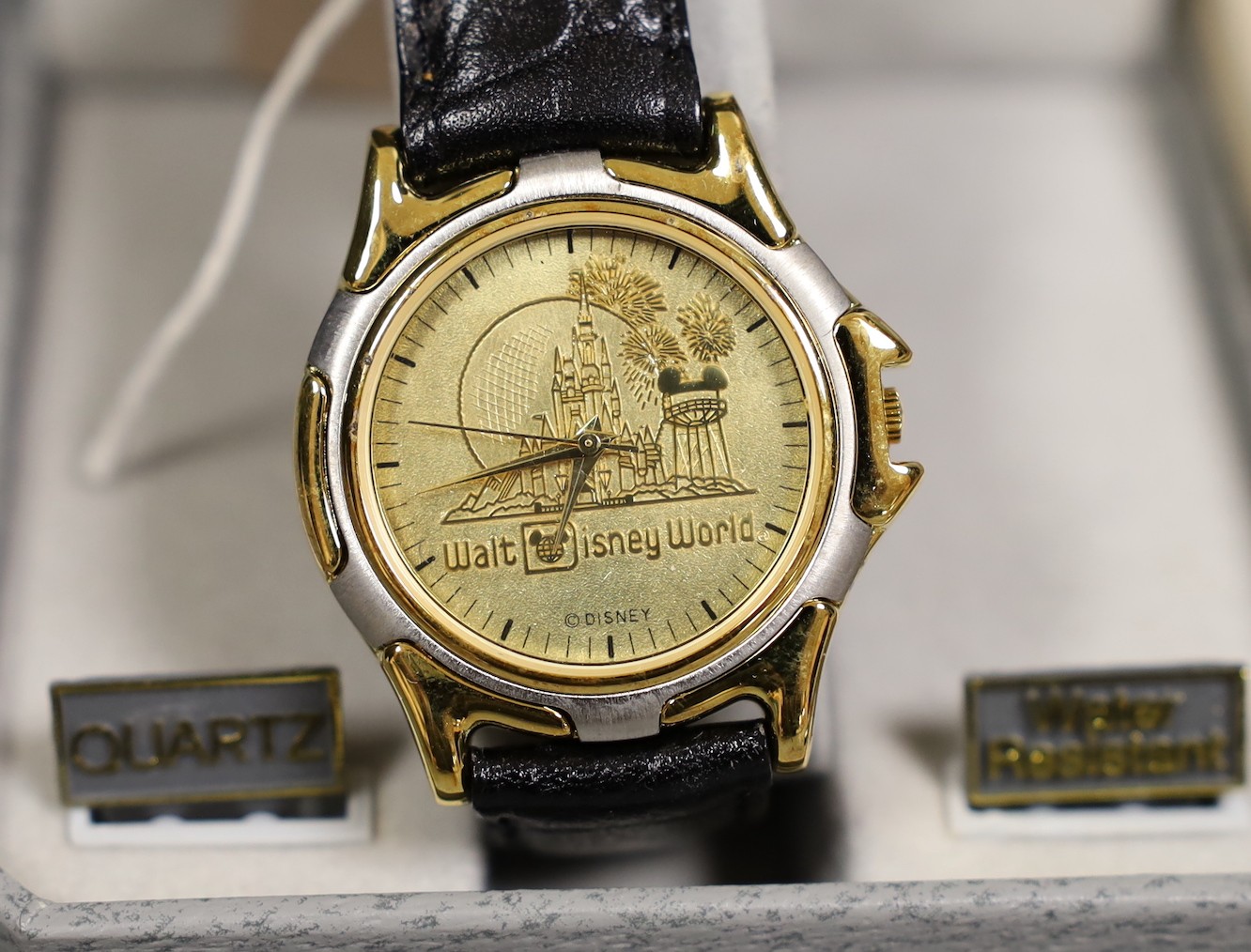 Walt Disney World - gentleman's wristwatch, one Walt Disney pocket watch and one Universal Studio's pocket watch given as gift of opening day of Revenge of the Mummy ride